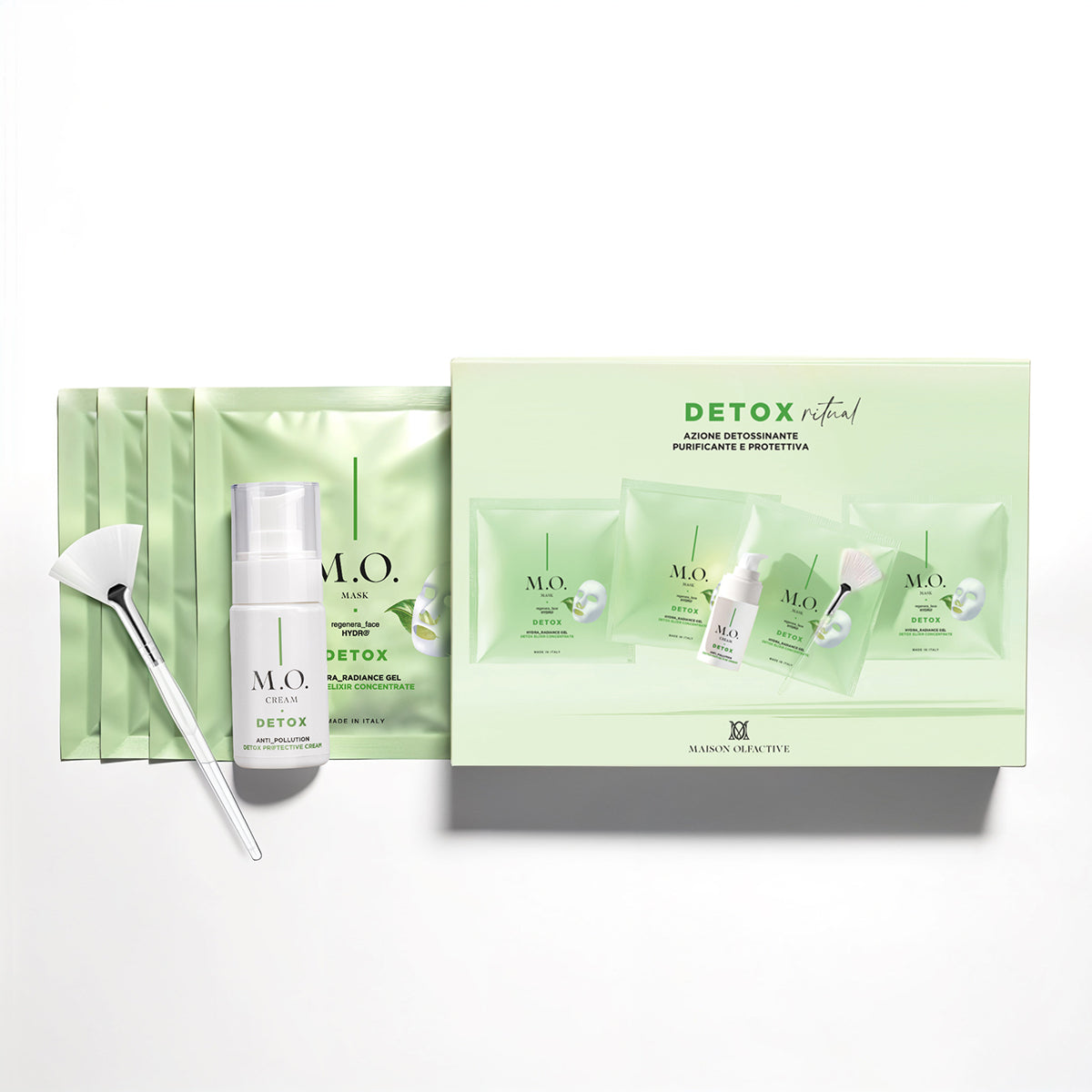 DETOX Ritual Kit 4 mask da 20 ml + Detox cream