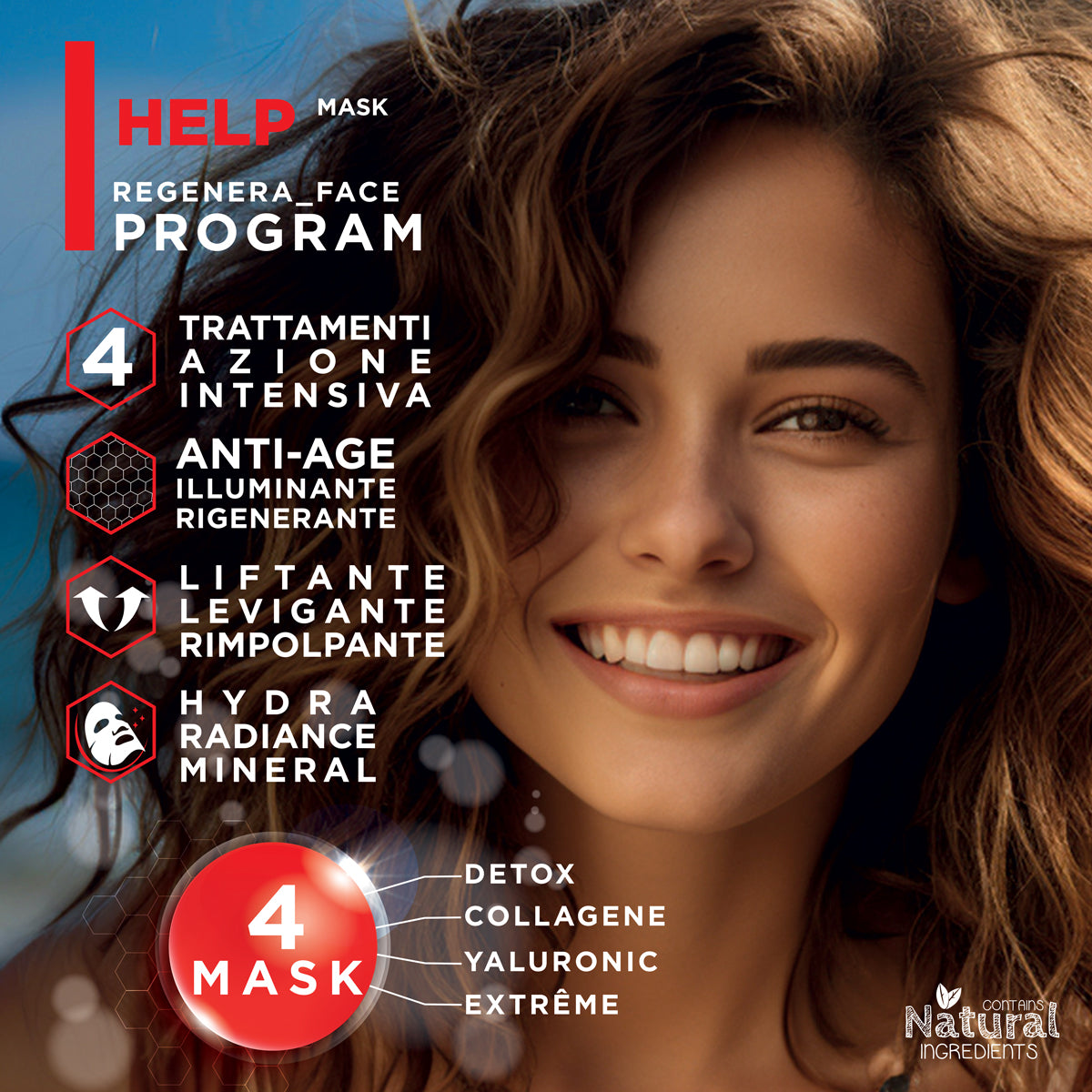 HELP MASK 2 pz da 20 ml + 2 pz da 25 ml