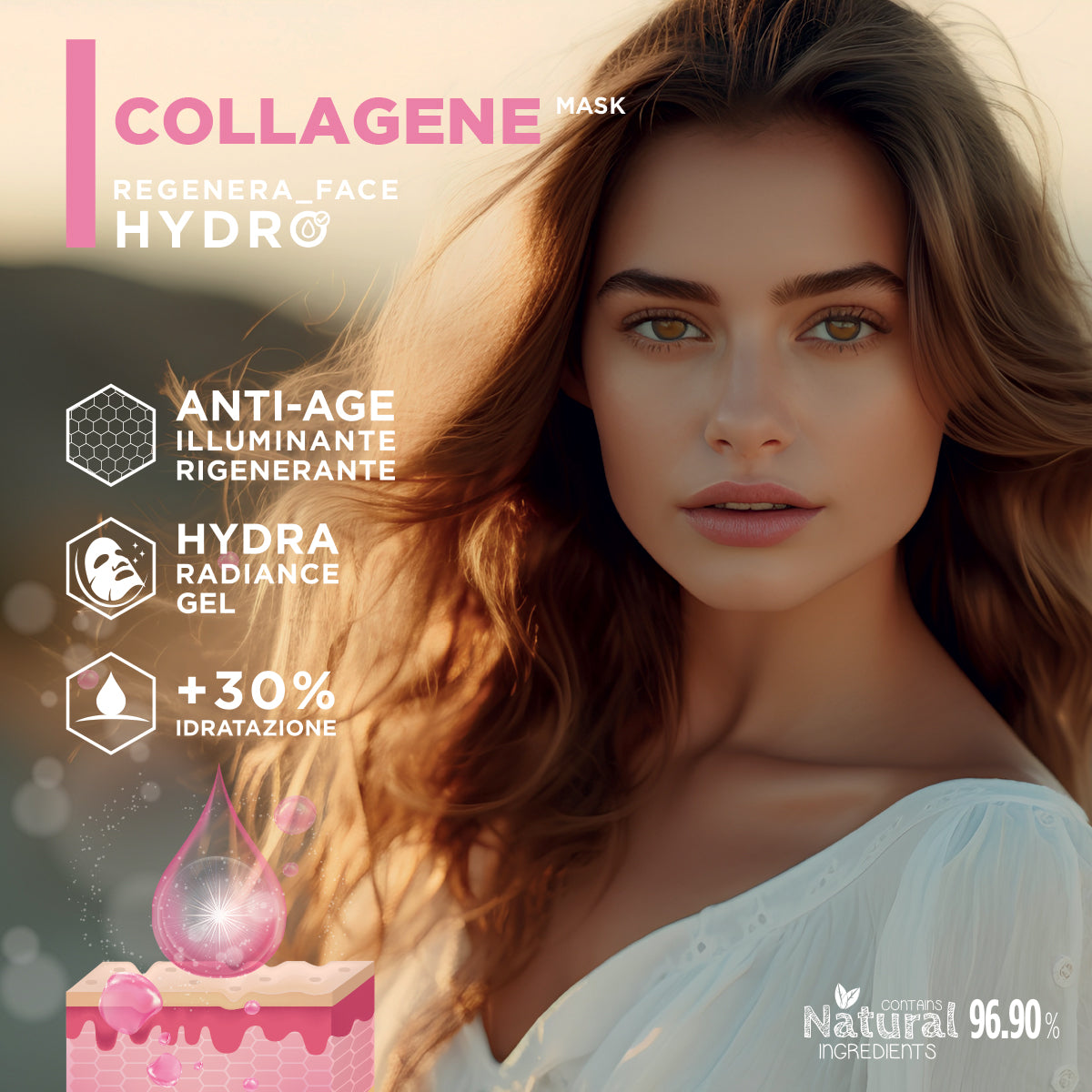 COLLAGENE Ritual Kit 4 mask da 20 ml + Collagene cream